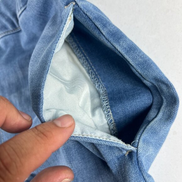 Oat New York Jeans Women's 30x29* High Rise Wide Leg Blue Faded Denim Tag 30 - Picture 5 of 16